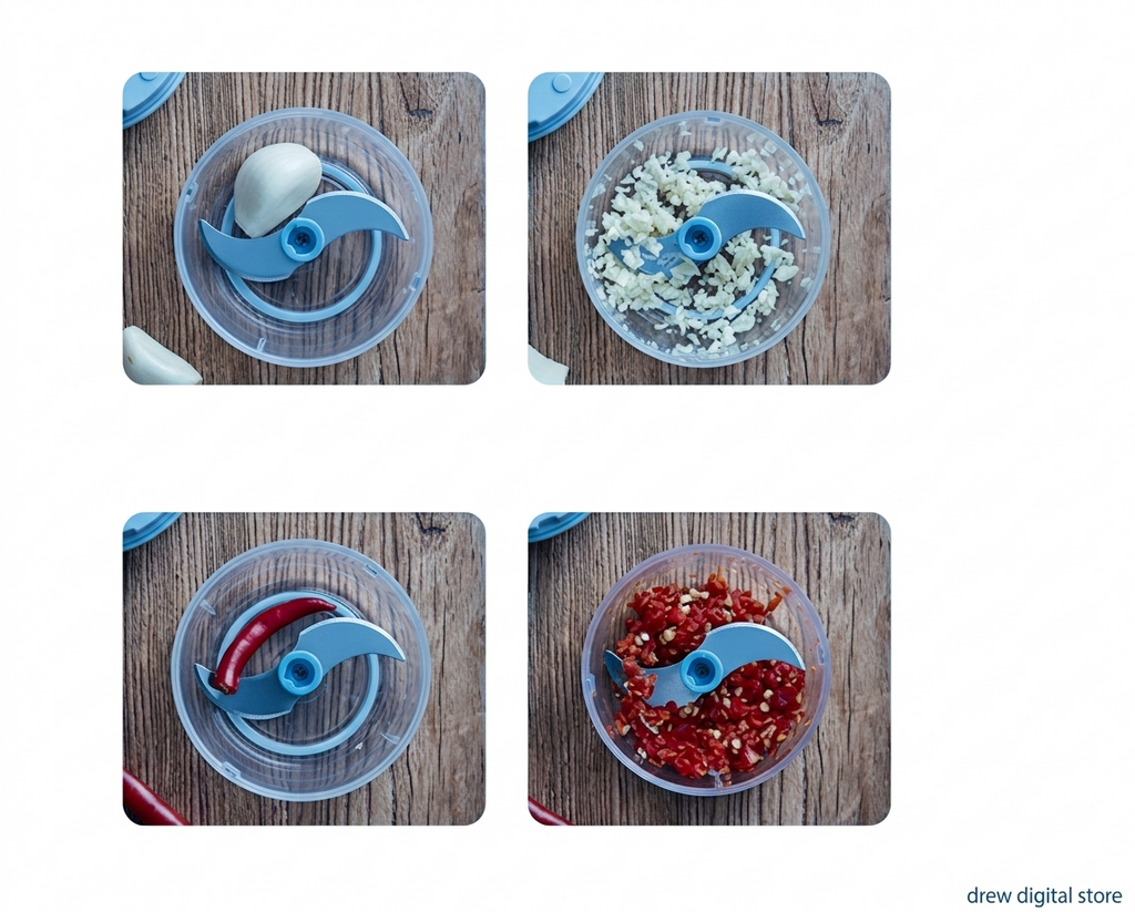 Drew™ QuickChop Wireless Electric Chopper – Onion, Garlic & Masala in Seconds