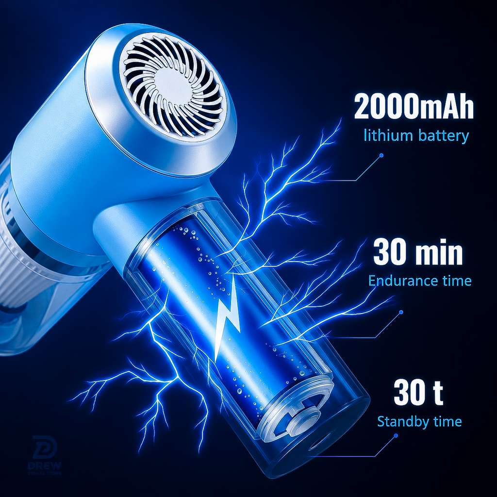 Drew™ TurboClean 3-in-1 Dust Buster – Home, Car & Keyboard