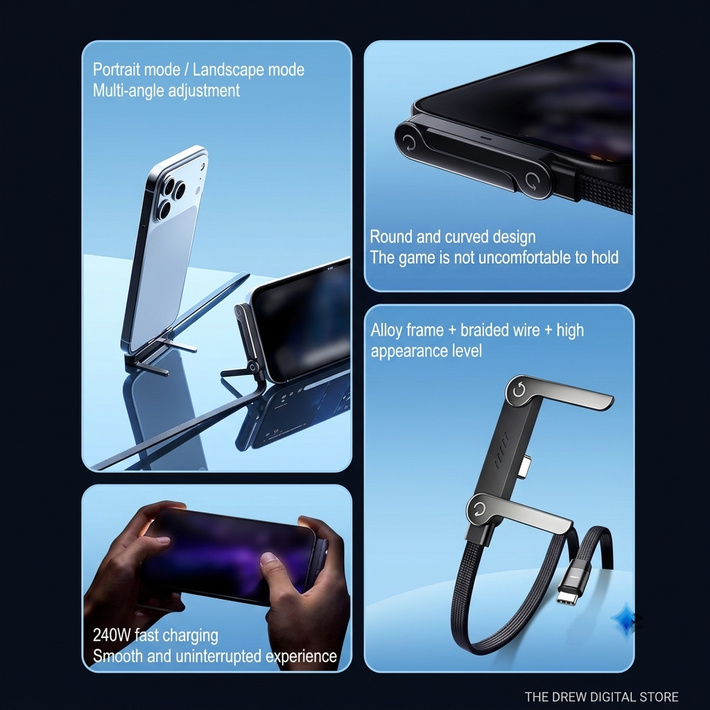 Drew FlexCharge multi-angle stand for portrait and landscape viewing