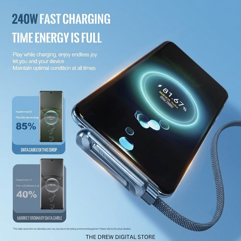 Drew FlexCharge 240W fast charging speed